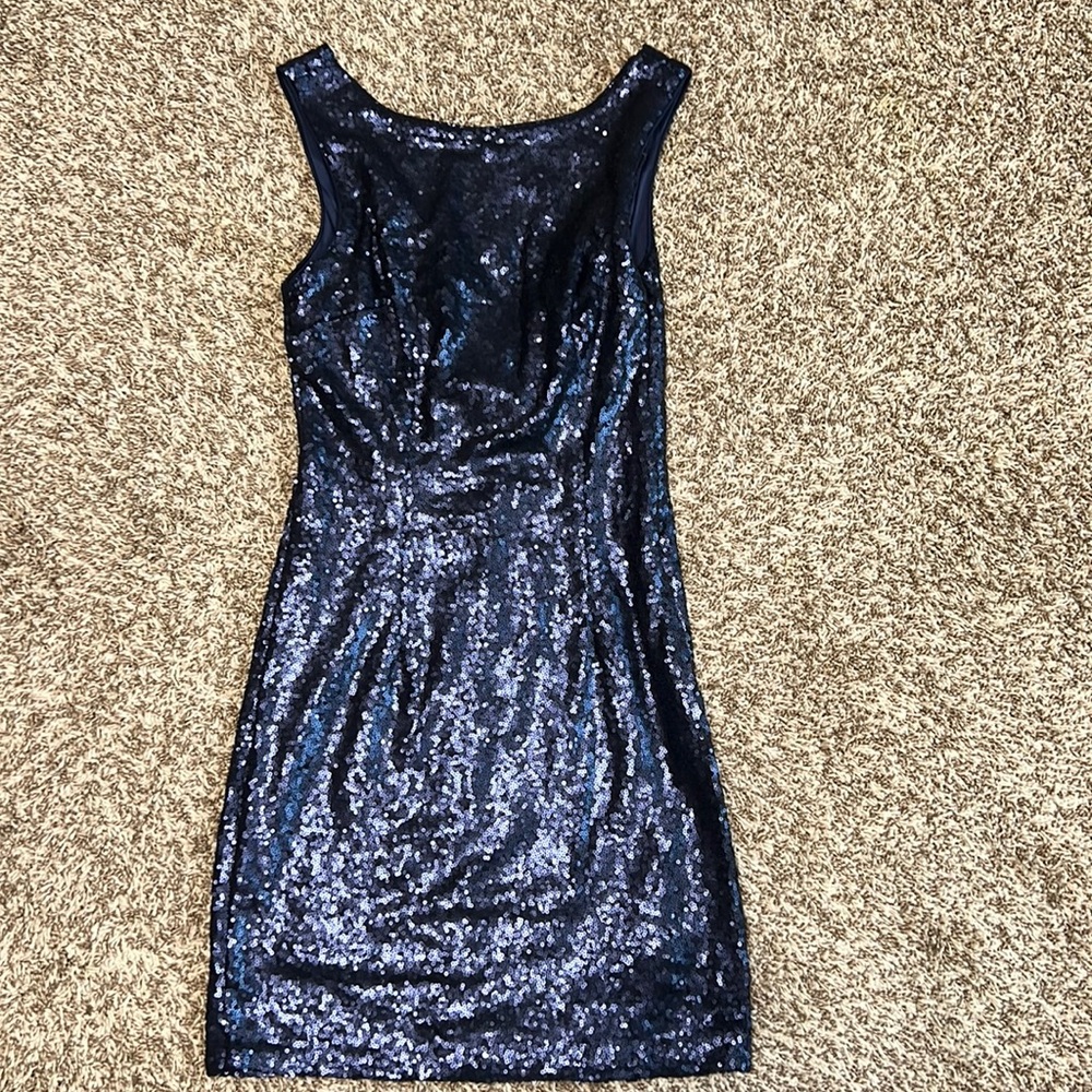 Navy Blue Sequin Lulu’s Dress